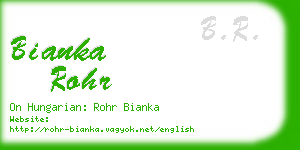 bianka rohr business card
